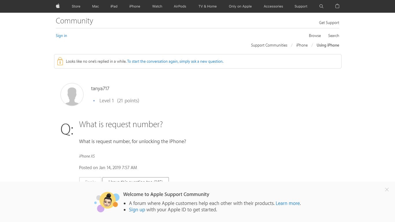 What is request number? - Apple Community
